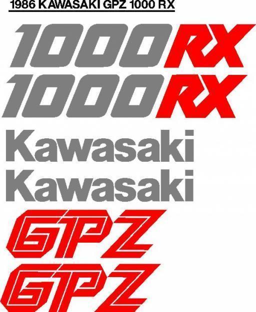 Kawasaki GPZ 1000 RX decals stickers sets