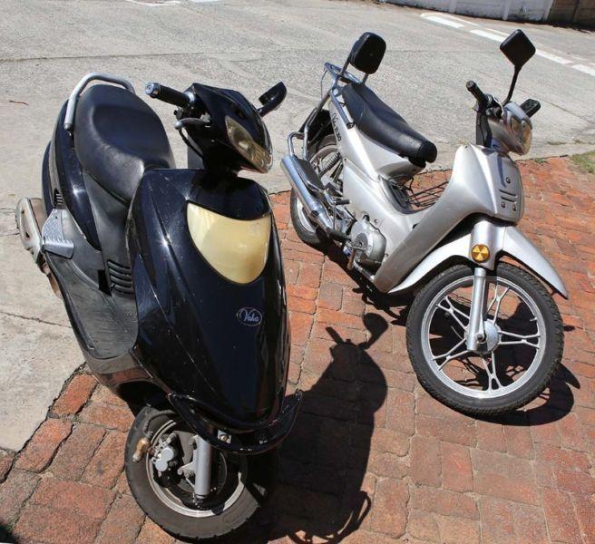 2 Vuka scooters ( licensed ) running with a third for spares