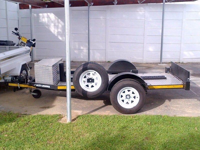 Motorcycle Trailer Hire, 2M Sports Trailer, Lazy Loader