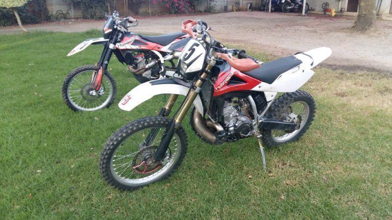 Husqvarna fe250 and wr250 for sale