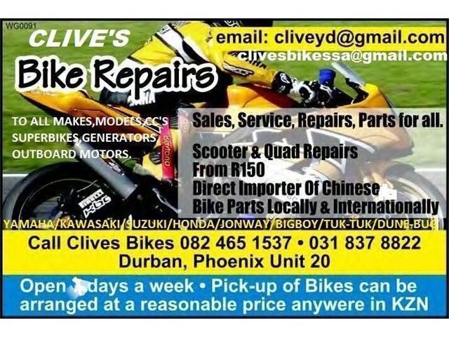BIKE REPAIRS WE DO NOT CHARGE PER HOUR@ CLIVES BIKES