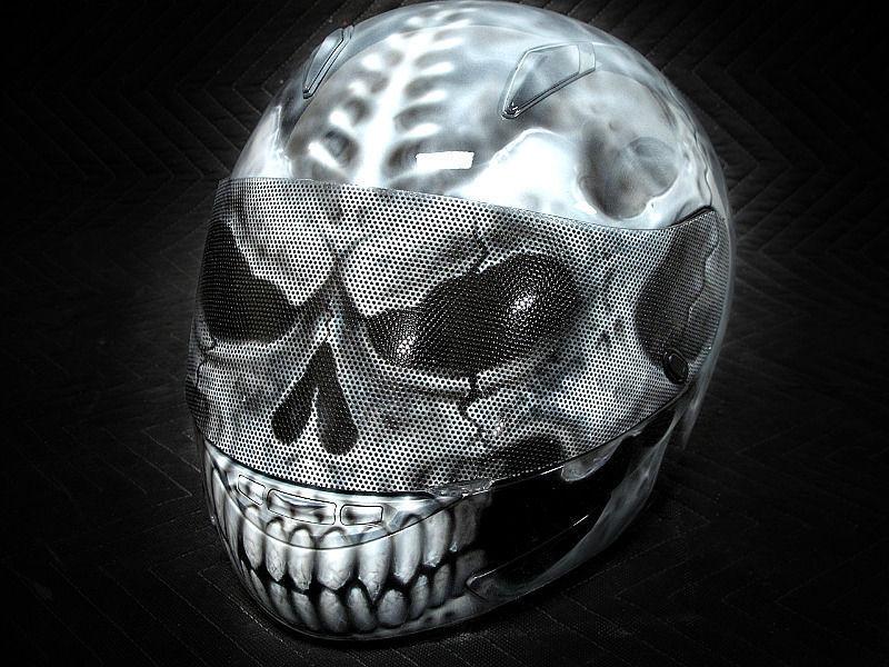 New Airbrushed Skull Helmet