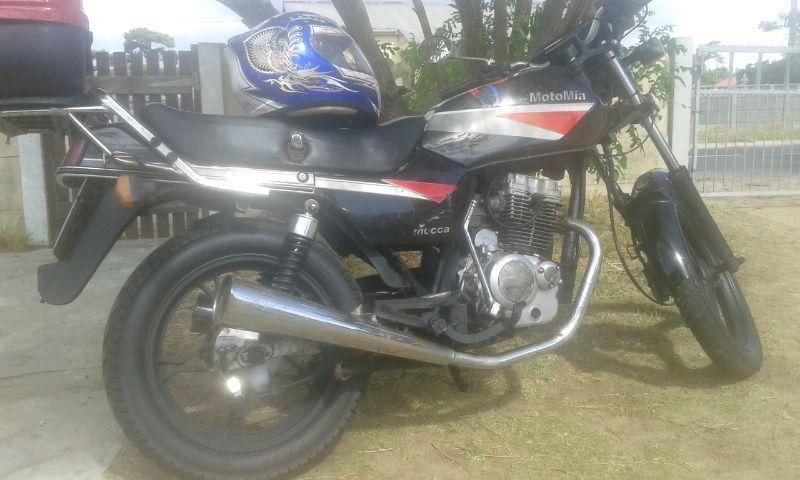 Motormia mocca 125 twin pipe with helmit box