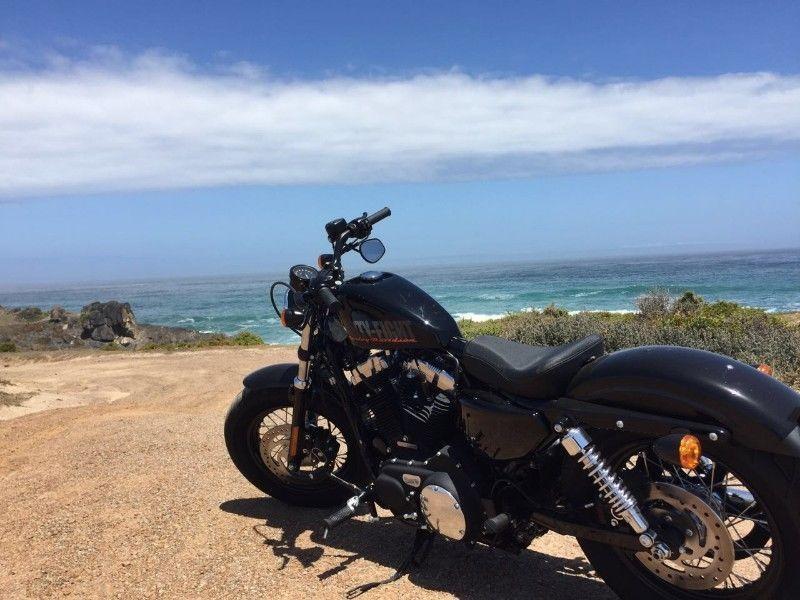 2015 Harley-Davidson 48 Sportster with custom exhaust, Helmet, Jacket and Bag