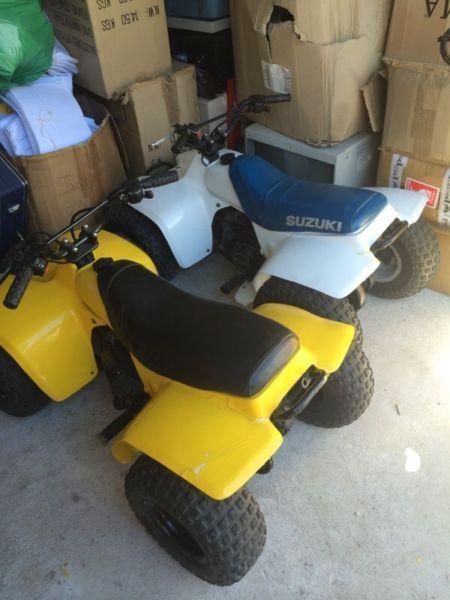 2 x 50cc Suzuki mini quads for kids