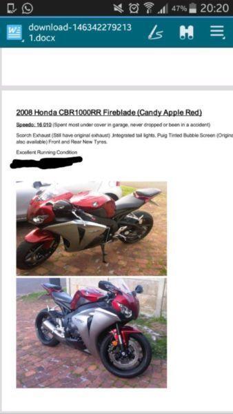 2008 Honda CBR