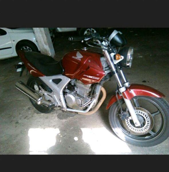 Honda cbx250 motorcycle
