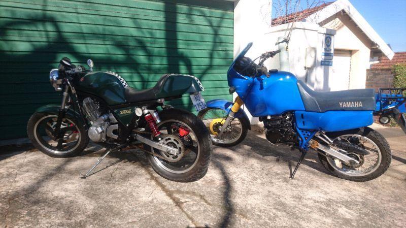 Yamaha Tenere and SRX cafe racer for sale