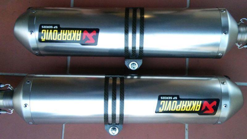 TWIN AKRAPOVIC EXHAUSTS FOR XT660X OR XT660R