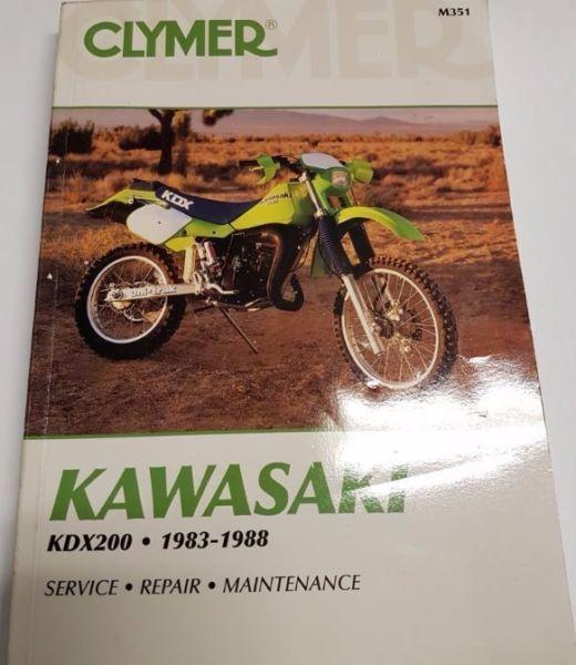 1987 Kawasaki KDX Vintage 2 stroke parts & clymer manual