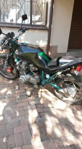 Bike has small oil leak. Timing chain needs attention. Bike runs and starts easily. Used daily. Has