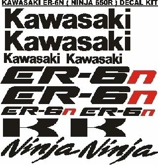 ER-6N Ninja 650R decals sticker sets