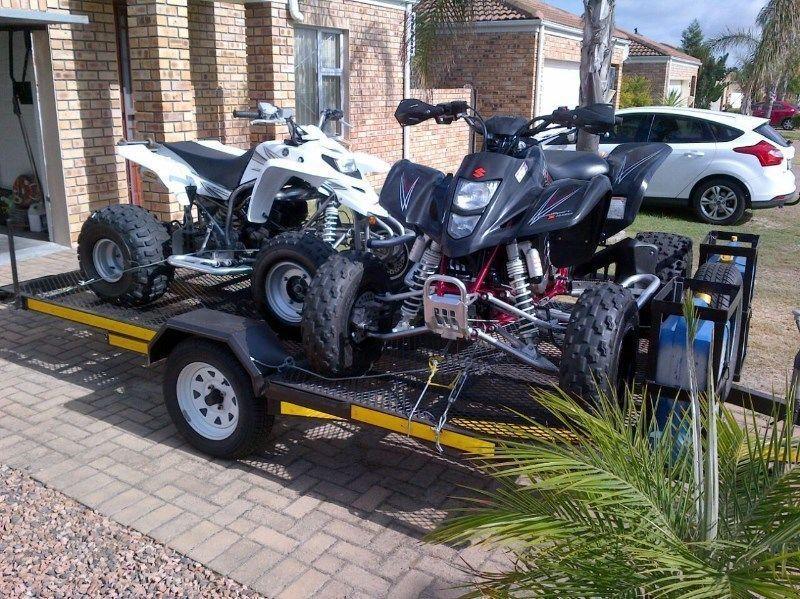 2 Quadbikes and Trailer For Sale