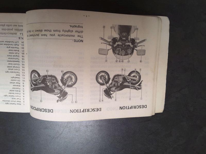 Yamaha XJ900 owners manual for sale