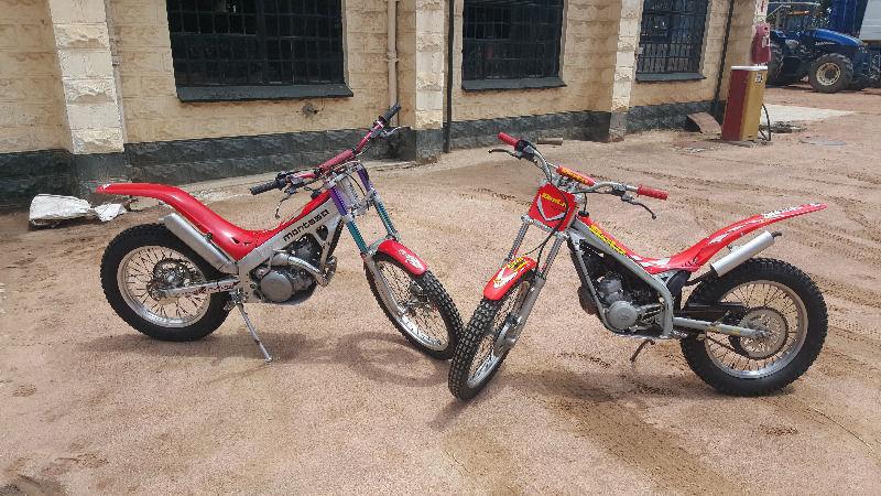 Two trails bikes; Montesa Honda 250cc and Beta 80cc trails bike
