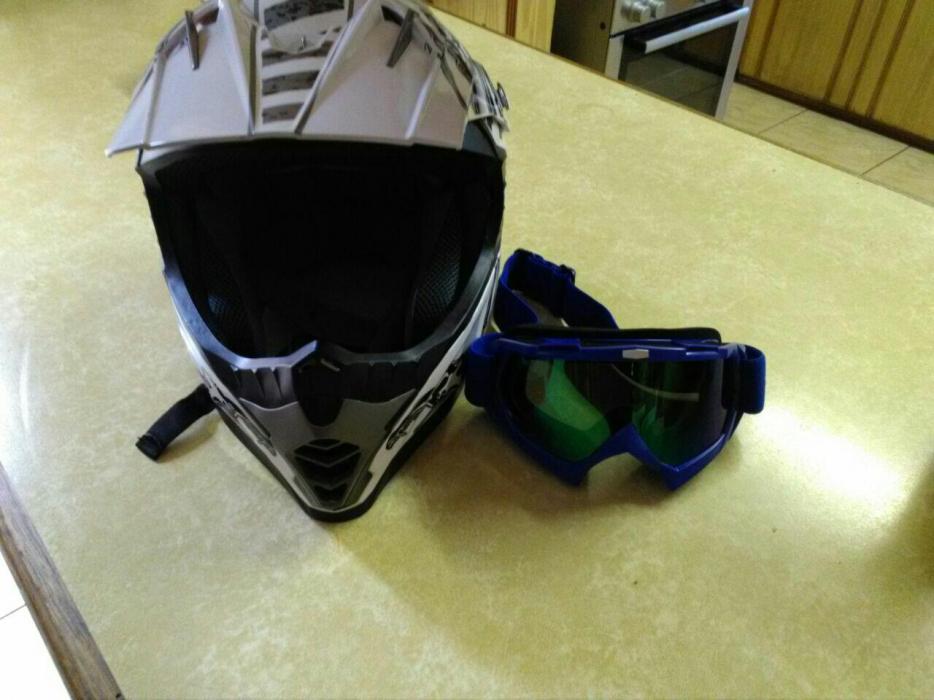 Mrc atv helmet and goggles for sale