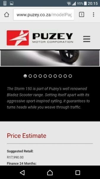 2013 Puzey storm 150 Bladez scooter