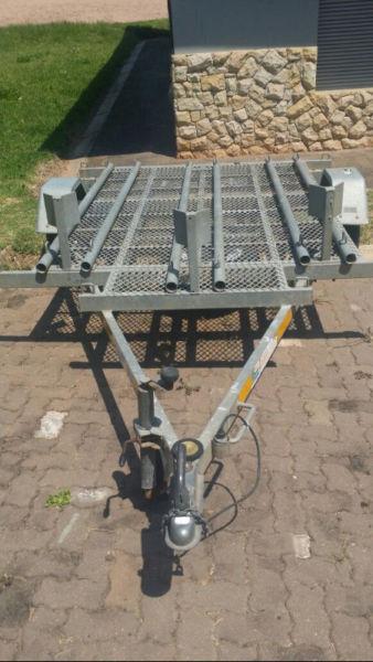 Thee Bike Galvanized Trailer With Ramp, In Great Condition!