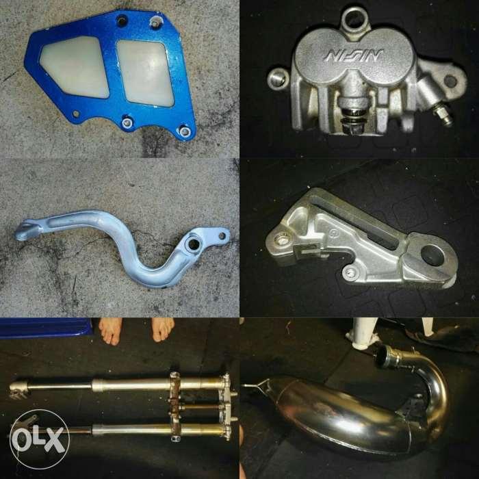 Forks,exhaust,caliper,chain guide and brake lever for sale!