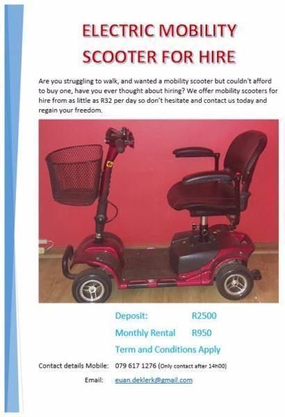 Mobility Scooter for Hire