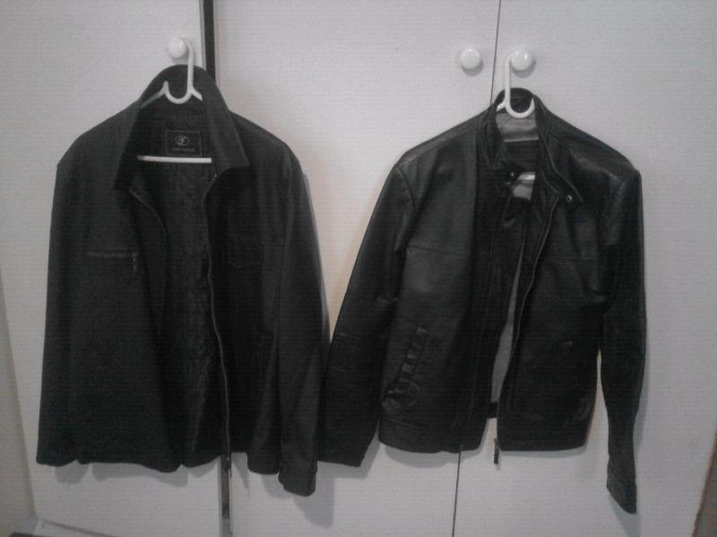 Leather biker jackets one small one meduim