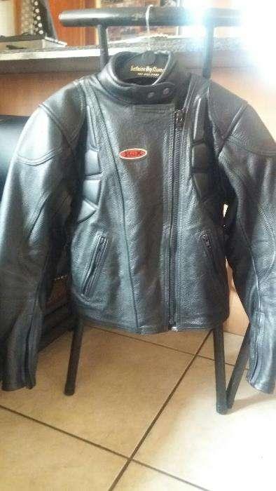 Biker Jacket - genuine leather, ladies size 32-34 (very small cut)