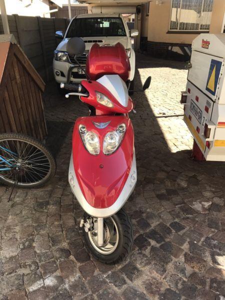 Red Jonway scooter