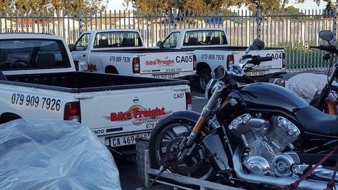 Transporting motorbikes all over SA and Namibia. shipping bikes overseas every week