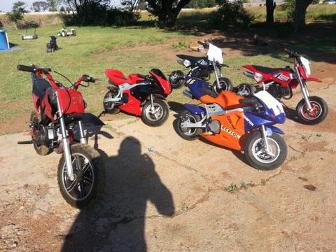 Pocket bikes forsale R3000 each