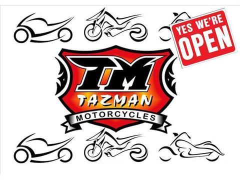 WE ARE OPEN @ TAZMAN MOTORCYCLES