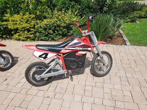 2015 Kids Electric bike Razor MX500 plus helmet @1800