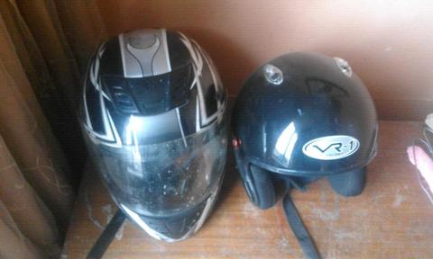 2x bike helmets