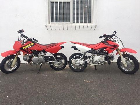 2 x CRF 50 HONDA'S KID'S BIKES FOR SALE - IDEAL FOR THE KIDS !!