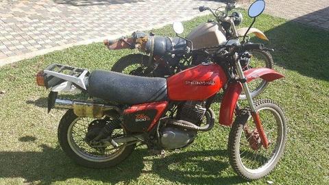 1981 Honda XL 500 with spare bike