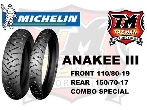 MICHELIN ANAKEE 3 - 110 FRONT 150 REAR COMBO SPECIAL @ TAZMAN MOTORCYCLES