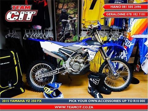 2015 YAMAHA YZ250FX WITH R10 000 ACCESSORIES INCLUDED