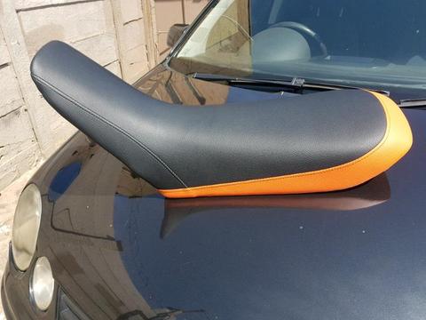 bike seats recovered.cut and stepped