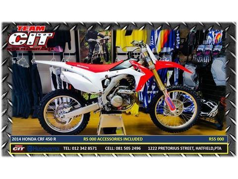 2014 Honda CRF450R with R5000 Accessories - Excellent Condition