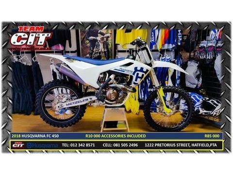2018 Husqvarna FC450 With R10 000 Accessories Included
