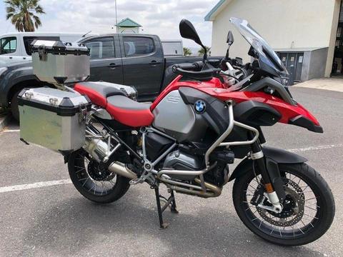 2018 BMW R1200GSA with panniers and top box