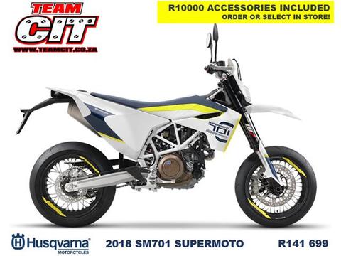 2018 Husqvarna 701 Supermoto with R10 000 Accessories Included