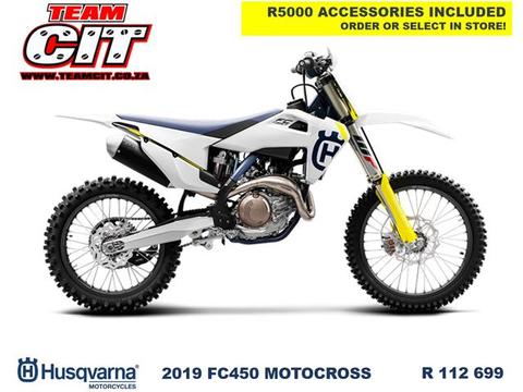 2019 Husqvarna FC450 with R5 000 Accessories Included