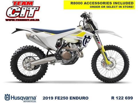 2019 Husqvarna FE250 Enduro with R8 000 Accessories Included