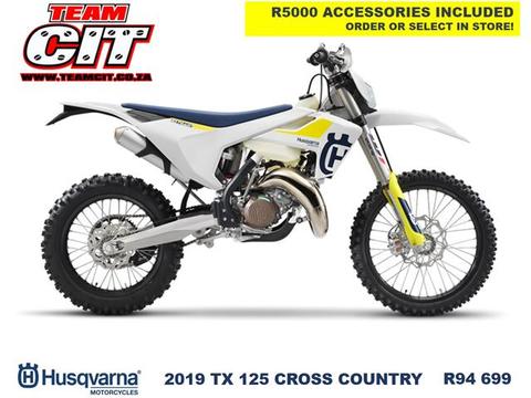 2019 Husqvarna TX125 Cross Country with R5 000 Accessories Included